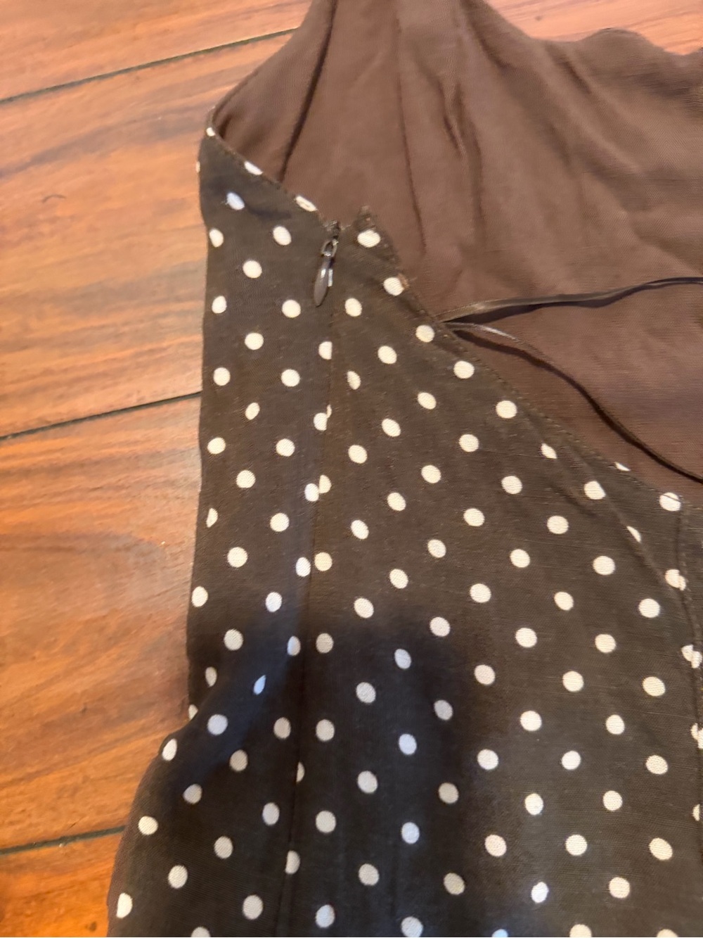 Free People Brown and White Polka Dot Halter Romper - Picture 5 of 9